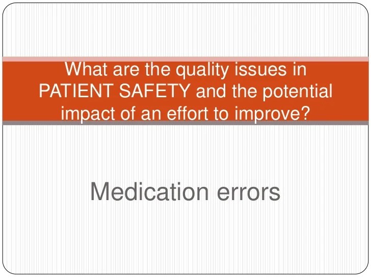 Medication errors powerpoint