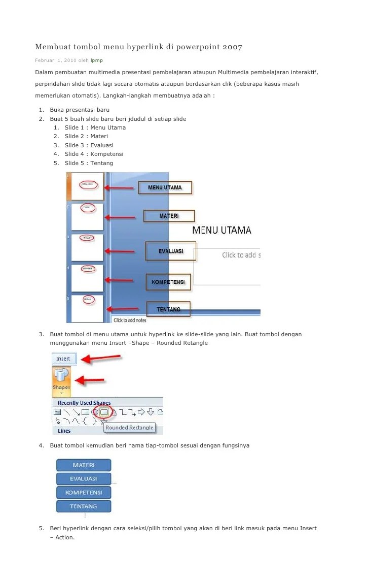 Cara Menggunakan Hyperlink Pada Powerpoint 2010