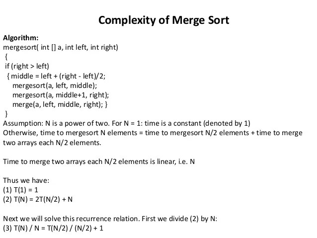 Merge sort and quick sort