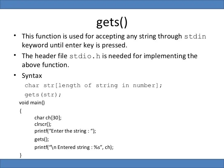 Mesics lecture 5 input output in ‘c’