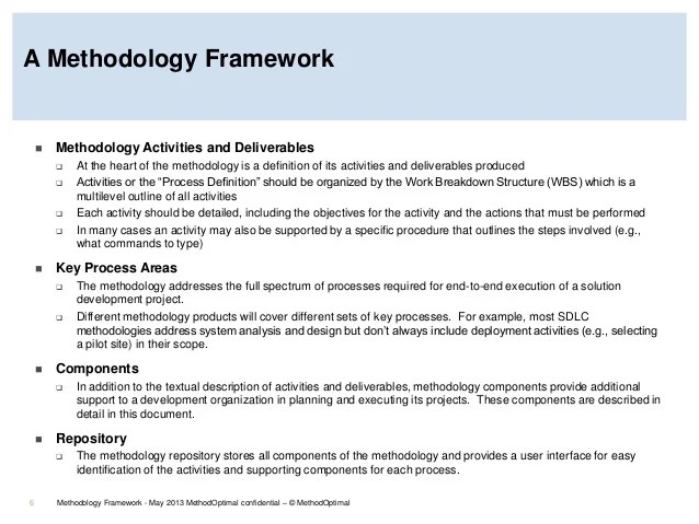 Methodology Framework Methodology Framework