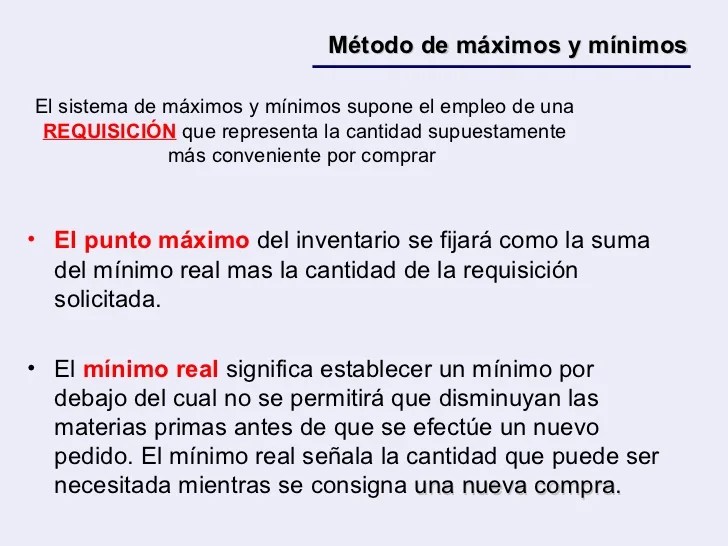 Como Se Establece Un Stock Maximo Y Minimo De Inventario Stocks Walls