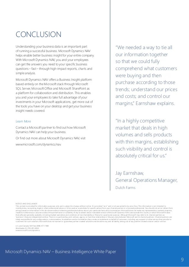 Business Intelligence for Microsoft Dynamics NAV (white paper)