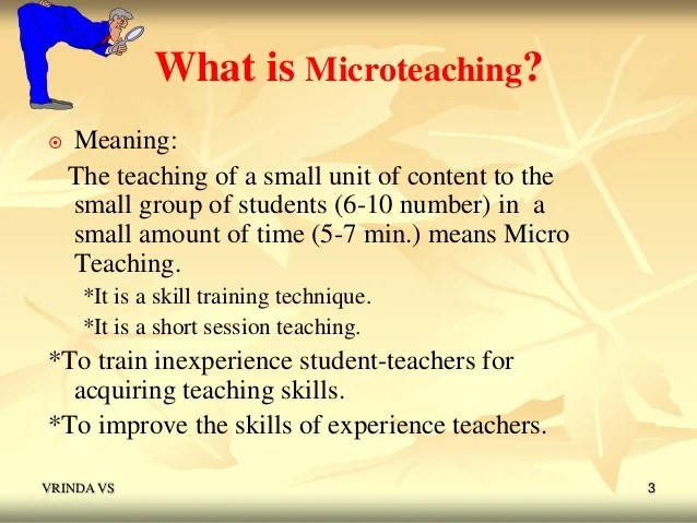 Micro teaching
