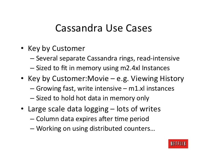Cassandra Use Cases • Key