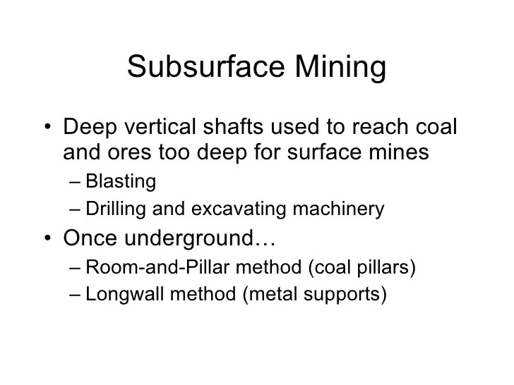 Mining Practices & Impacts