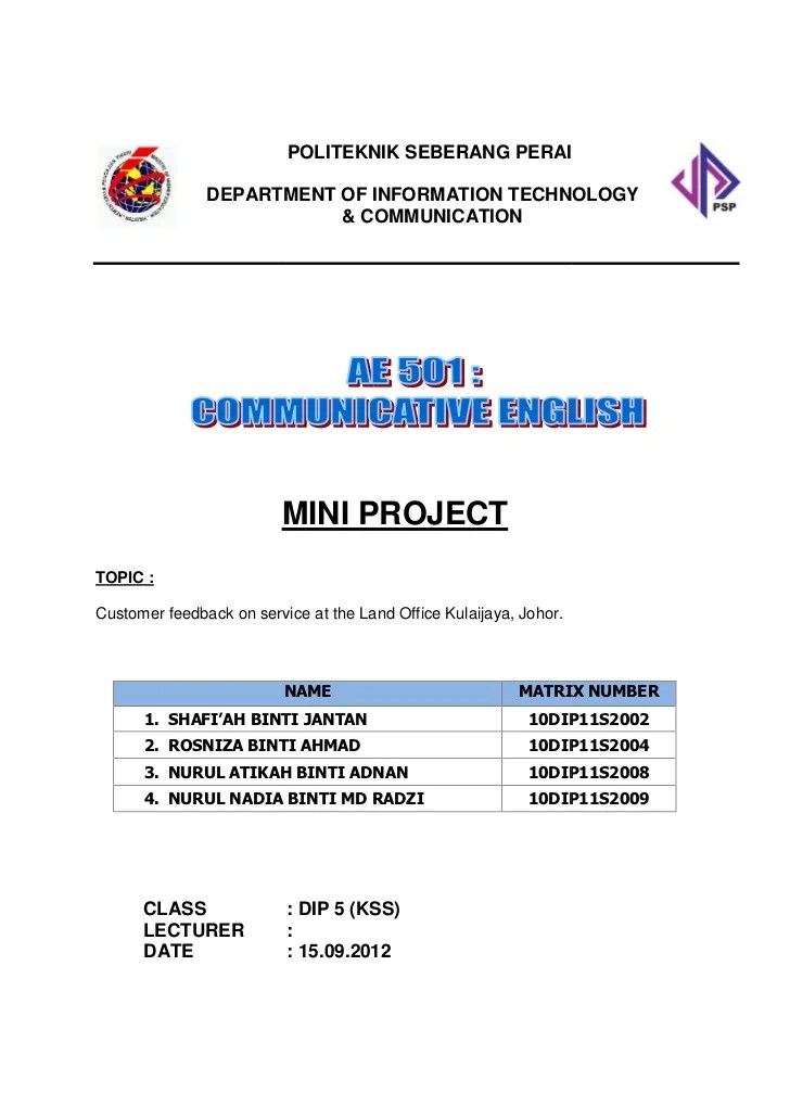 Contoh Proposal Fyp Politeknik / Contoh Proposal Projek Politeknik