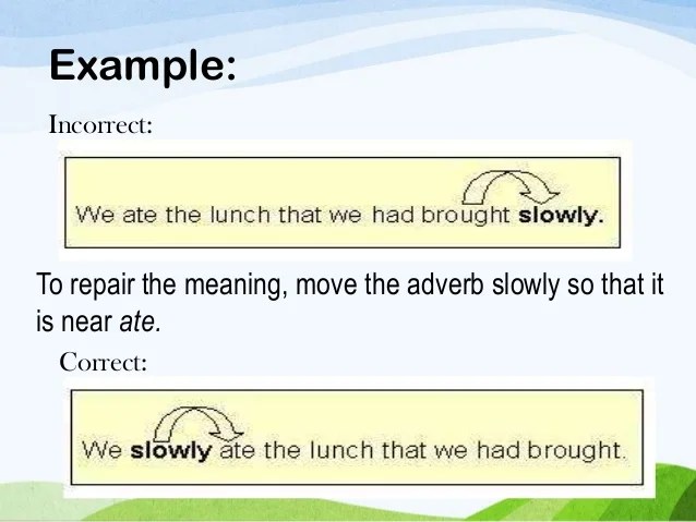 Misplaced Modifiers