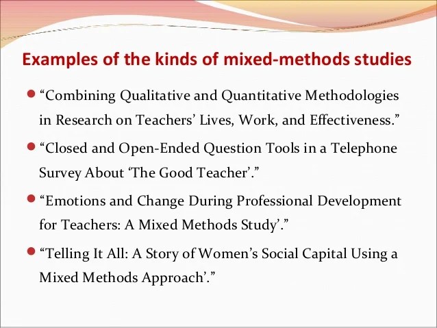 Mixed method