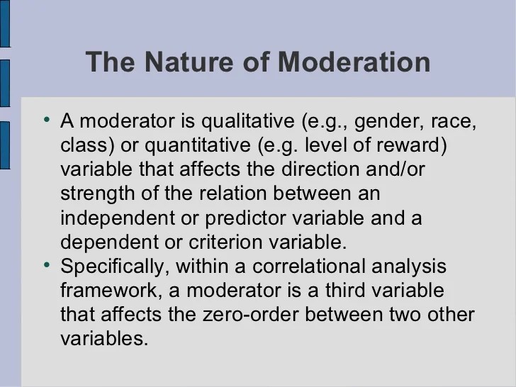Moderator mediator