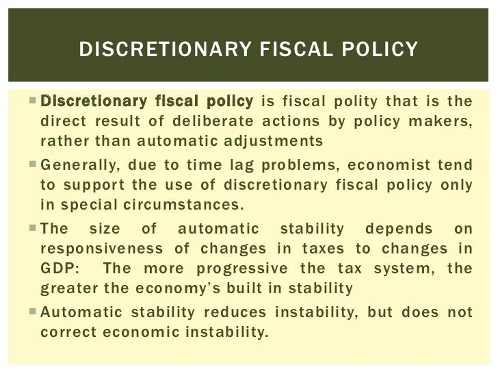 An Example Of Automatic Fiscal Policy Is Quizlet slideshare