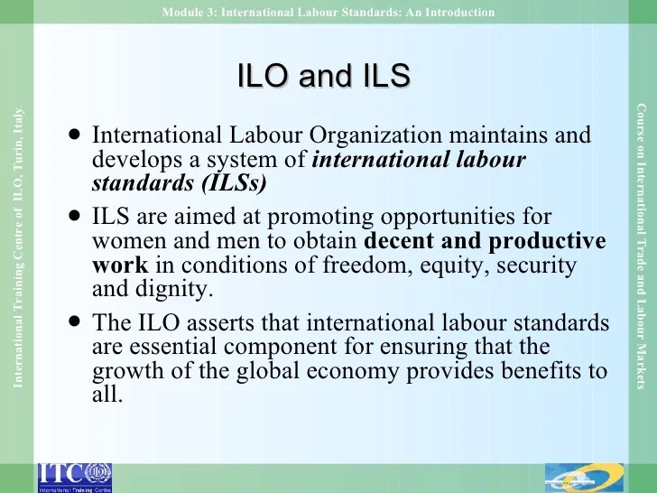 Module 3 international labour standards an introduction