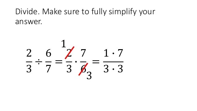 Dividing fractions examples