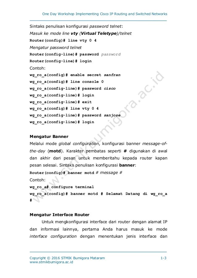Modul Free One Day Workshop Implementing Cisco IP Routing and Switche…