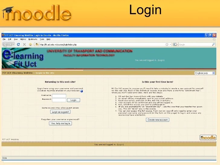 Using Moodle to build an elearning website