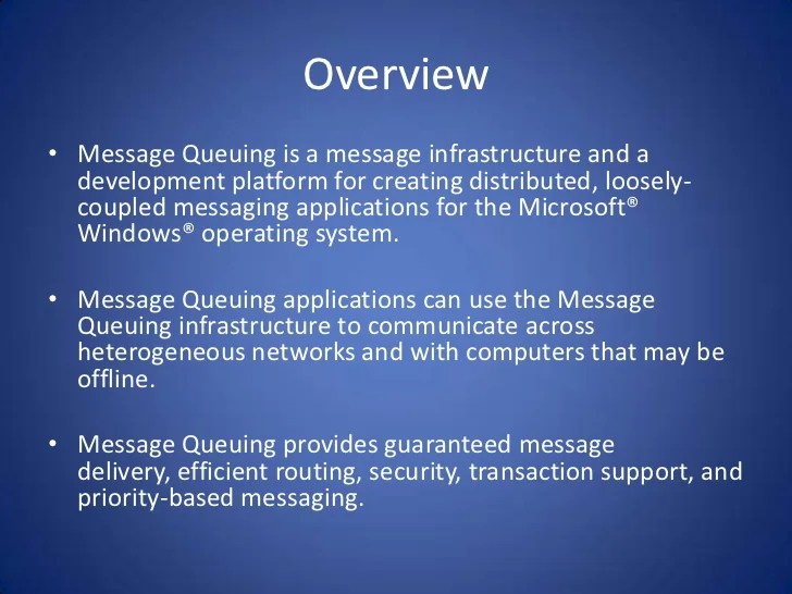 Message Queuing (MSMQ)