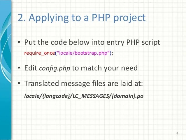 Multi language for php with gettext