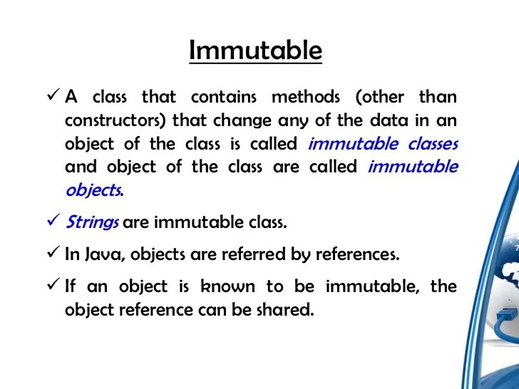 Mutable and immutable classes