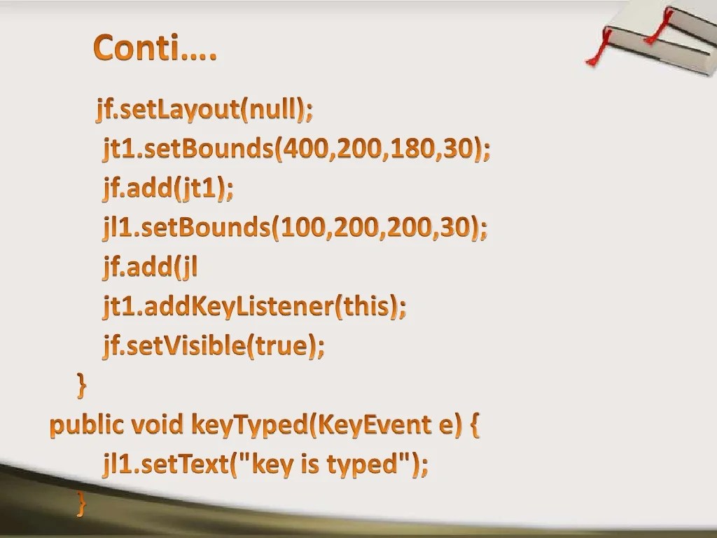 Event Handling in java