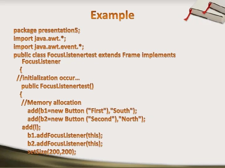 Event Handling in java