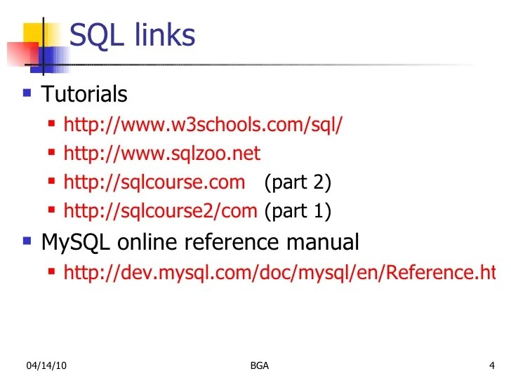 MySql slides (ppt)
