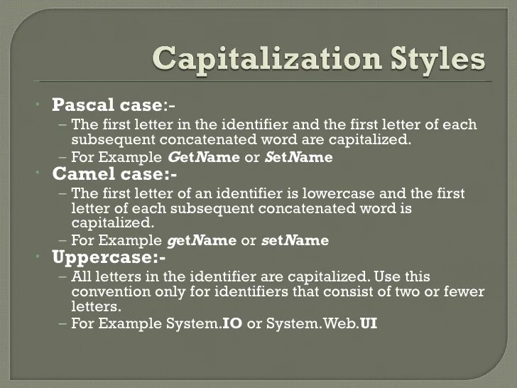 Javascript Pascal Case Or Camel Case We can implement a method to