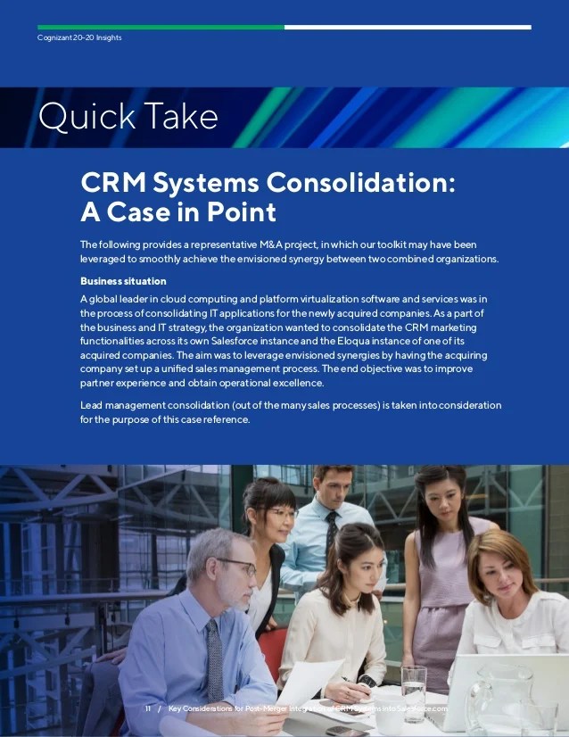 Navigating Through PostMerger Integration of CRM Systems Navigating Through PostMerger Integration of CRM Systems