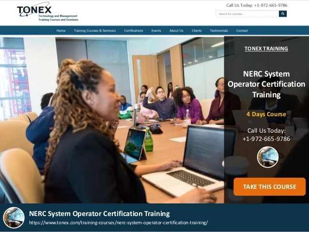 NERC System Operator Certification Training