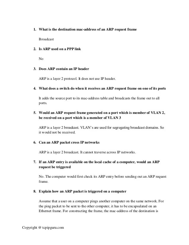 Network engineer interview questions preview