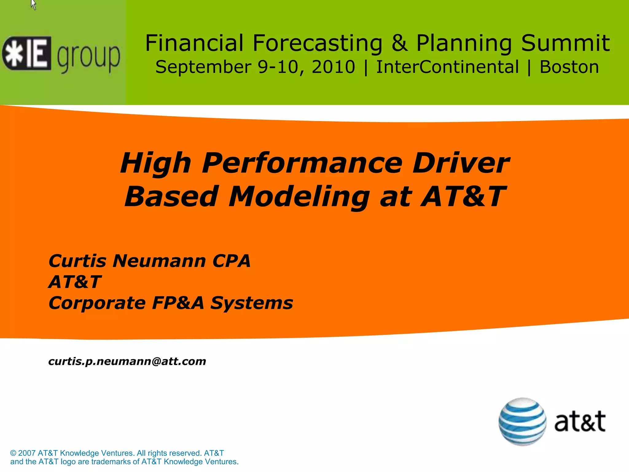 High Performance Driver Based Modelingat Att PPT