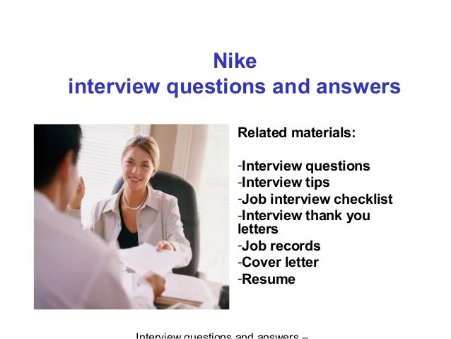Nike interview questions and answers