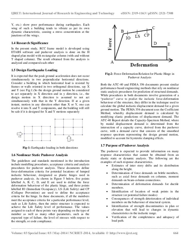 Non linear static pushover analysis of irregular space frame structur…