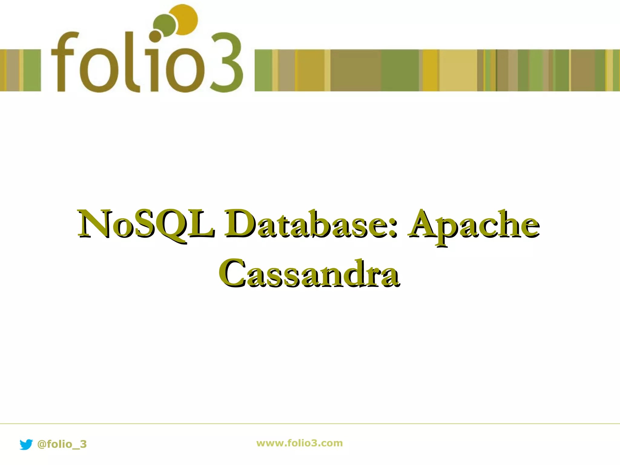 NOSQL Database Apache Cassandra PPT