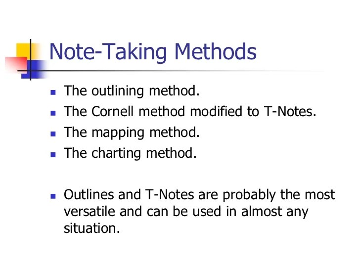 Note taking