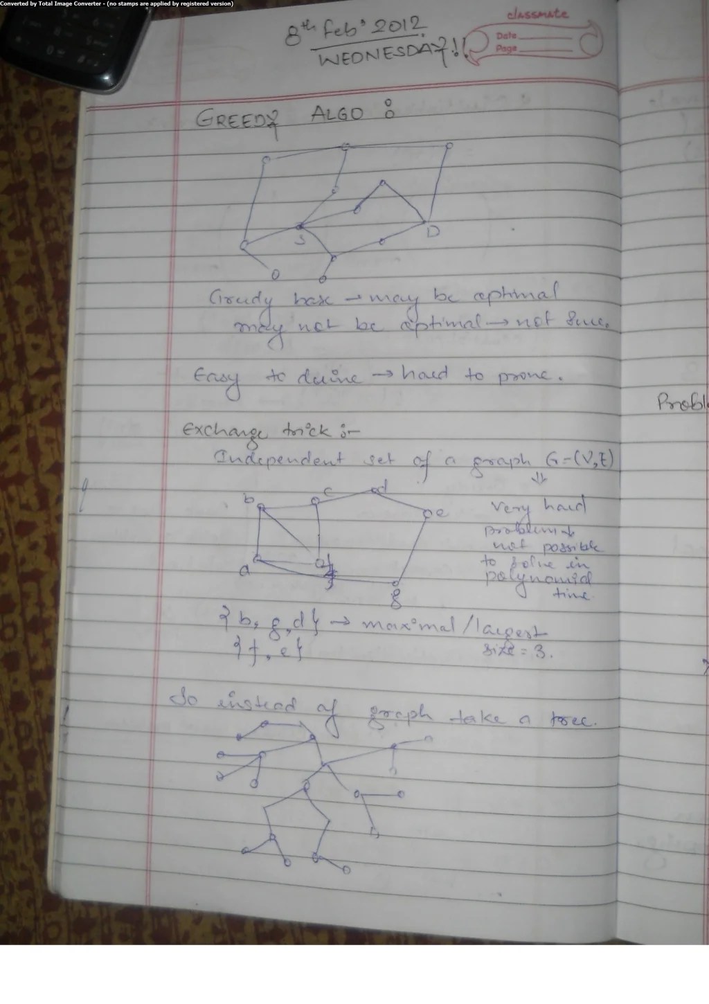Algorithm Analysis and Design Class Notes