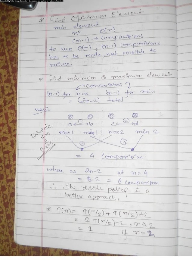 Algorithm Analysis and Design Class Notes