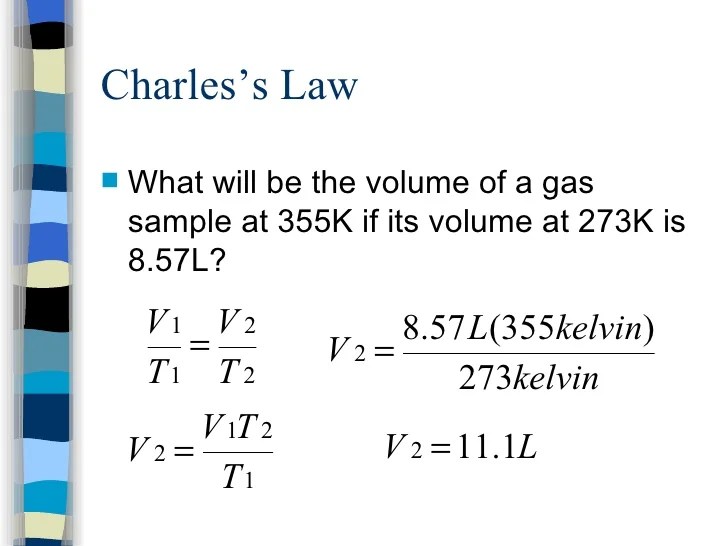 Notes gas laws