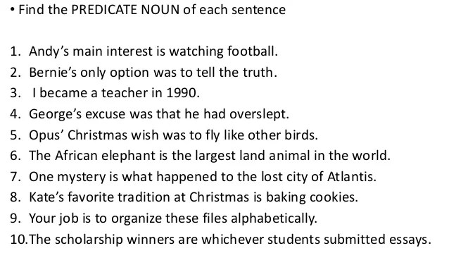 What is a noun clause. Noun functions8th gradenominative