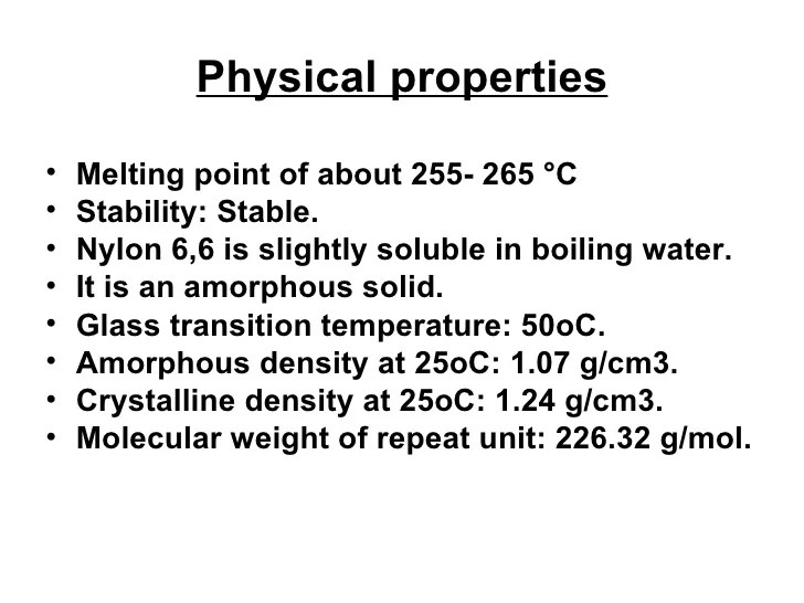 Nylon 6,6 presentation