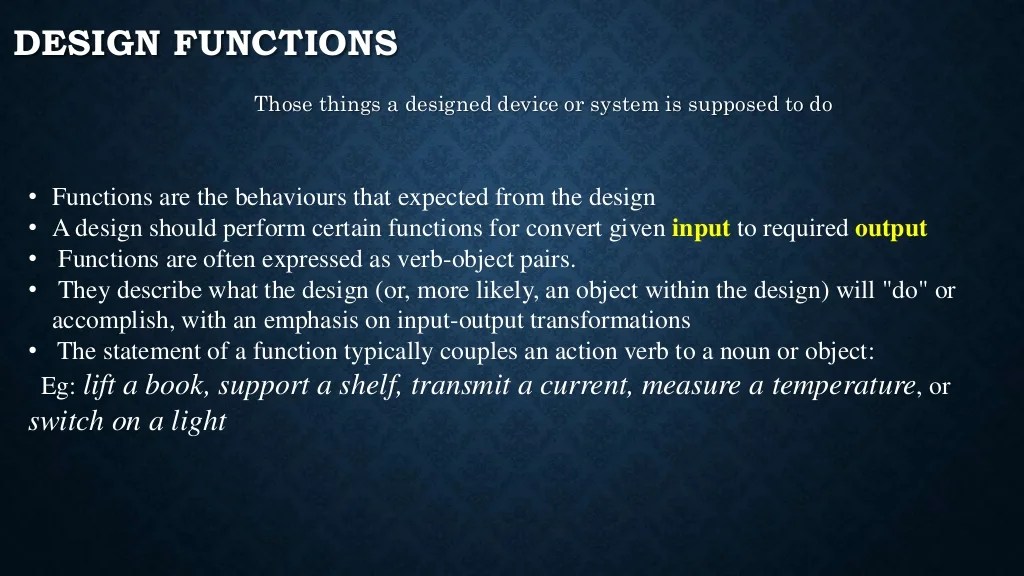 Aspects of Engineering DesignObjective, Constraints, Functions &amp; Mea…
