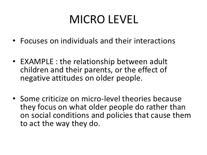 Occurrences of conflict at micro level and macro