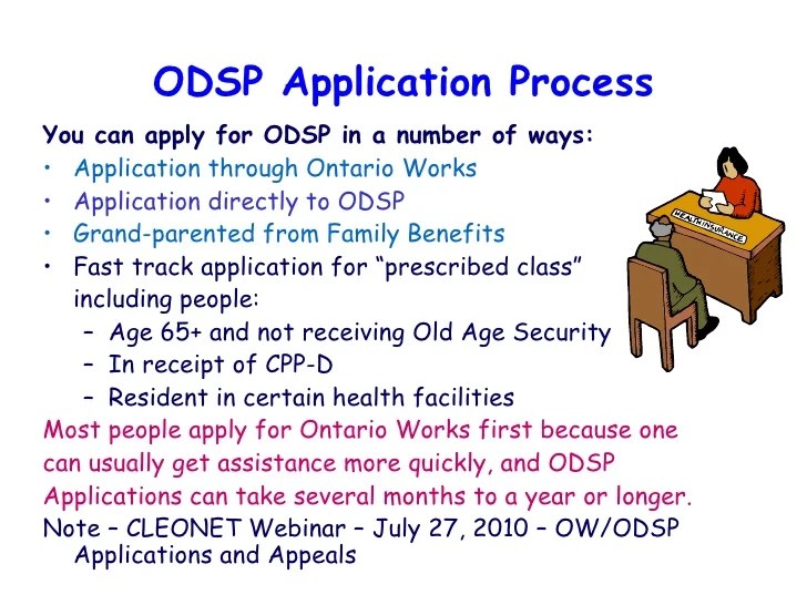 ODSP Disability Determination and Application Slideshare version