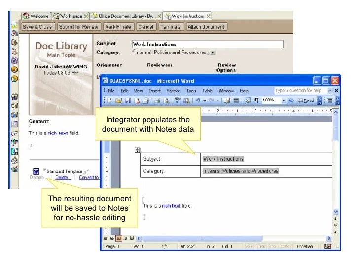 Office Integration for Lotus Notes Tutorial