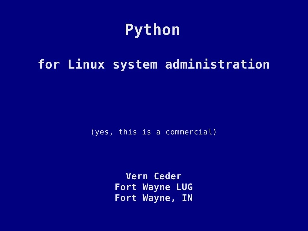 Python for Linux System Administration