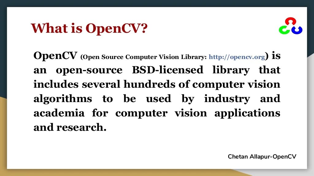 OpenCV (Open source computer vision)
