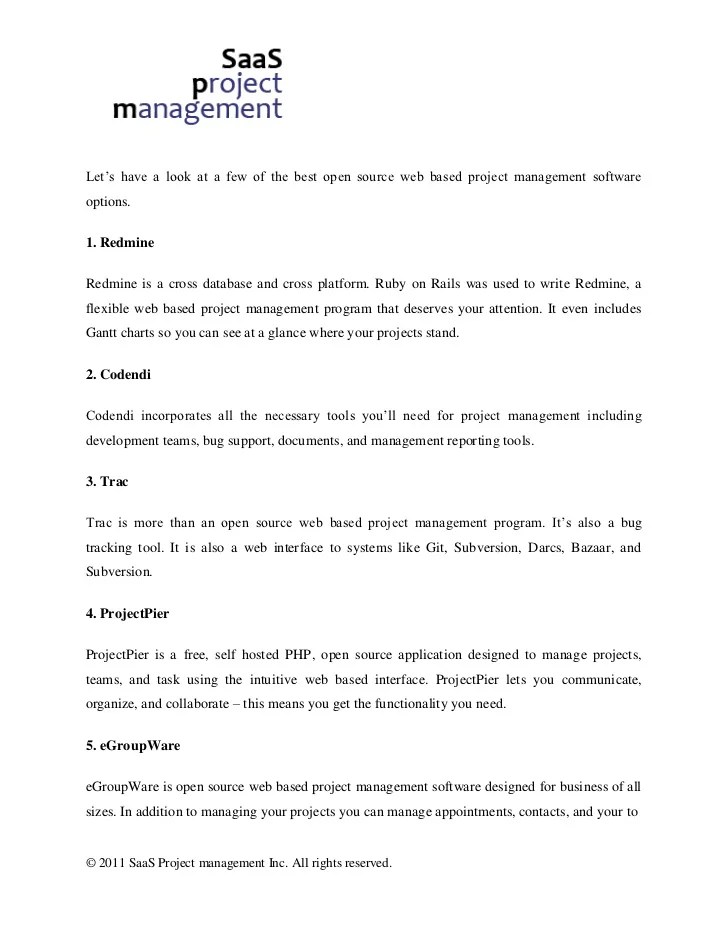 Open source web based project management comparison