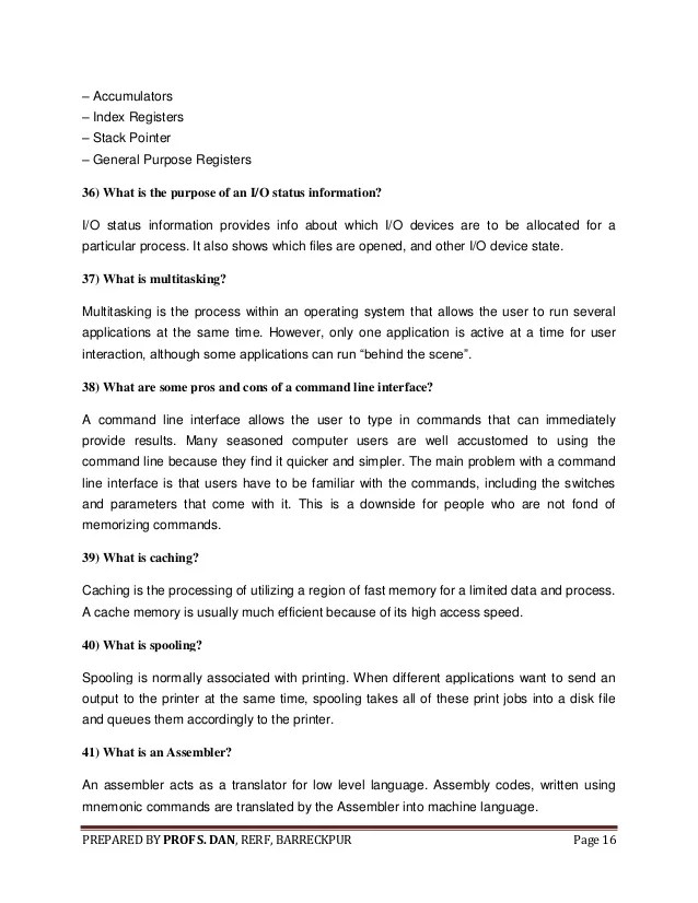 Operating system Interview Questions