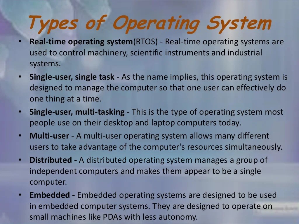 Functions Of Operating Systems
