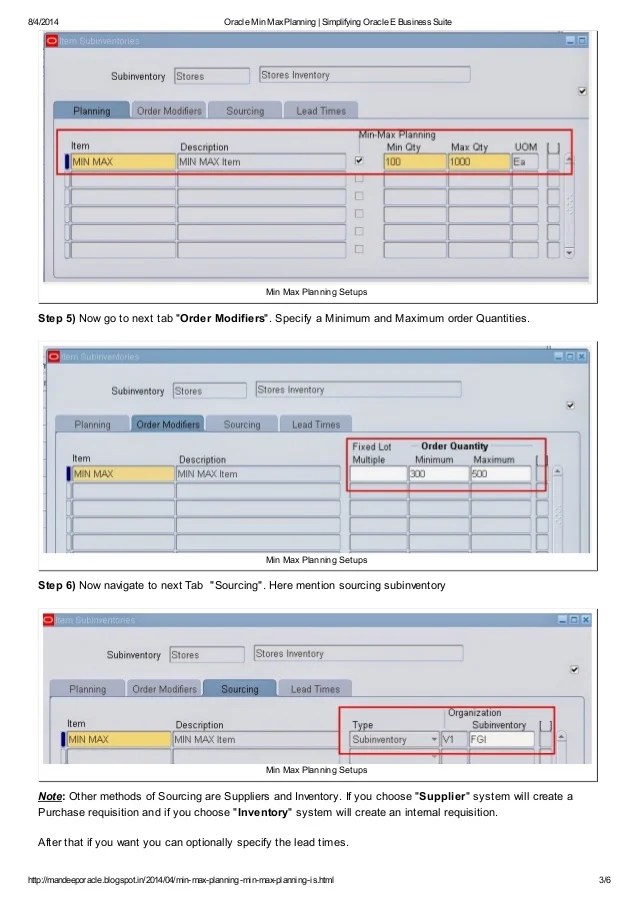 Oracle minmaxplanning