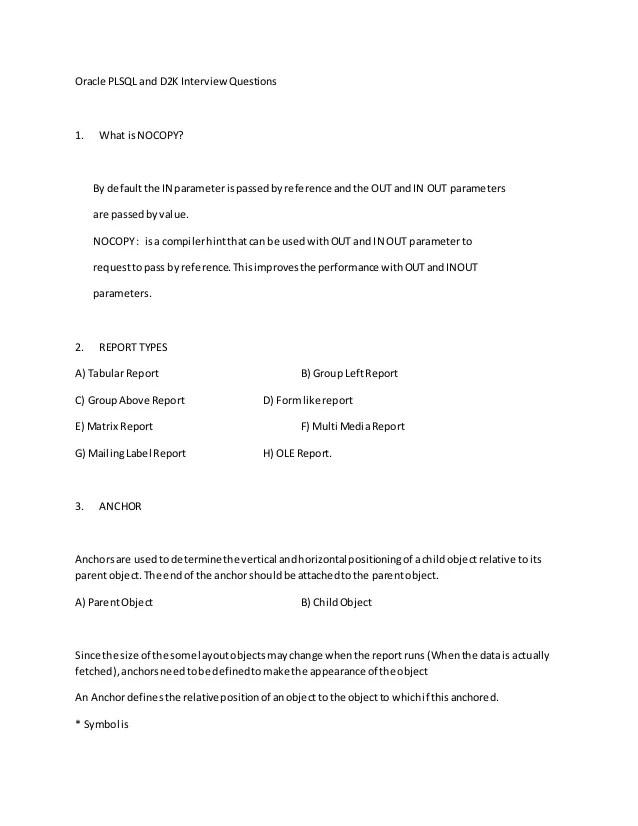 D2K INTERVIEW QUESTIONS PDF